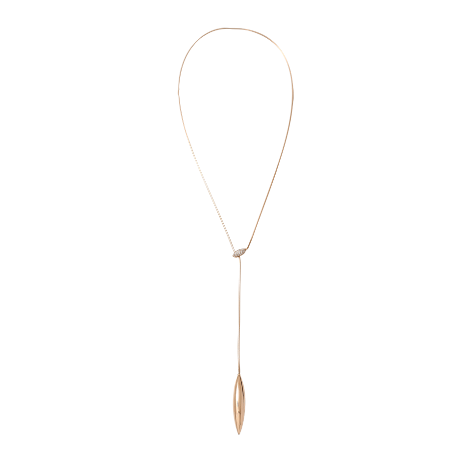 MATTIA CIELO-Ghiaccio Collection Lariat Necklace-ROSE GOLD