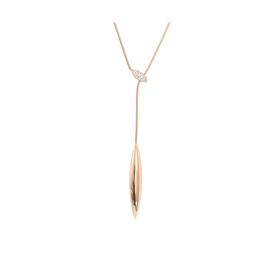 MATTIA CIELO-Ghiaccio Diamond Pave Y Necklace-ROSE GOLD
