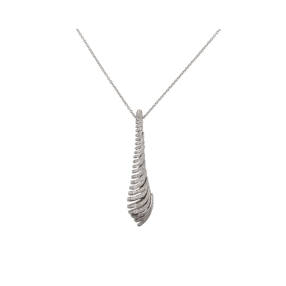 MATTIA CIELO-Oceano White Diamond Pendant Necklace-WHITE GOLD