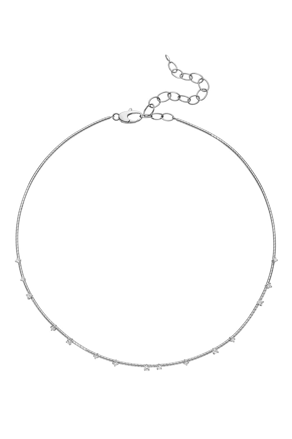 Rugiada Diamond Collar Necklace-WHITE GOLD-JEWELRYFINE JEWELNECKLACE O-MATTIA CIELO