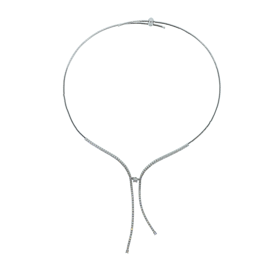 MATTIA CIELO-Rugiada Diamond Drop Necklace-WHITE GOLD
