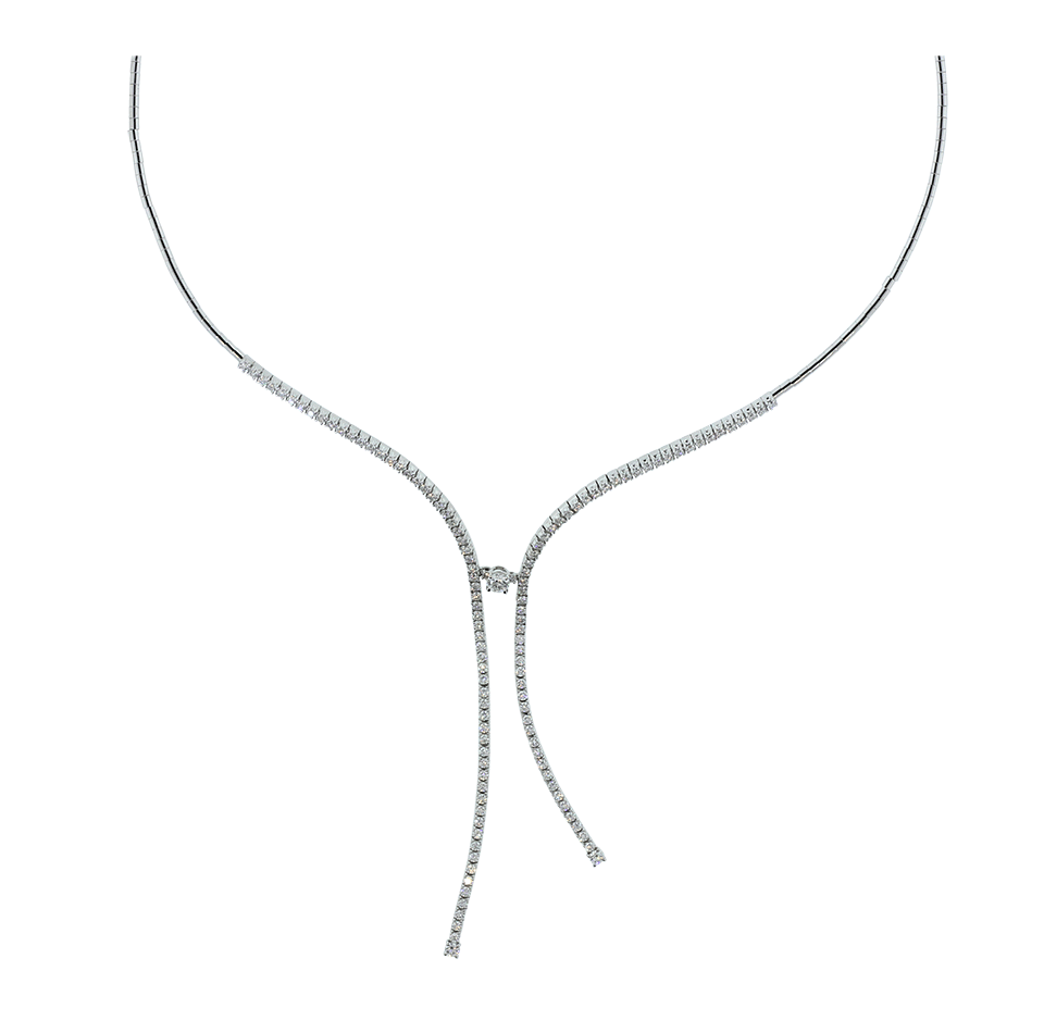 MATTIA CIELO-Rugiada Diamond Drop Necklace-WHITE GOLD