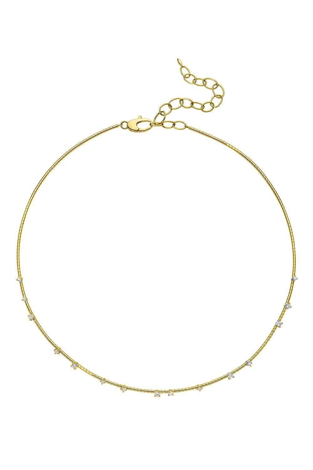 Rugiada Diamond Collar Necklace-YELLOW GOLD-JEWELRYFINE JEWELNECKLACE O-MATTIA CIELO