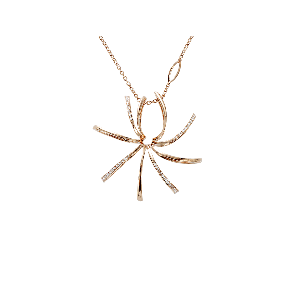 MATTIA CIELO-Large Pavone Ring Necklace-ROSE GOLD