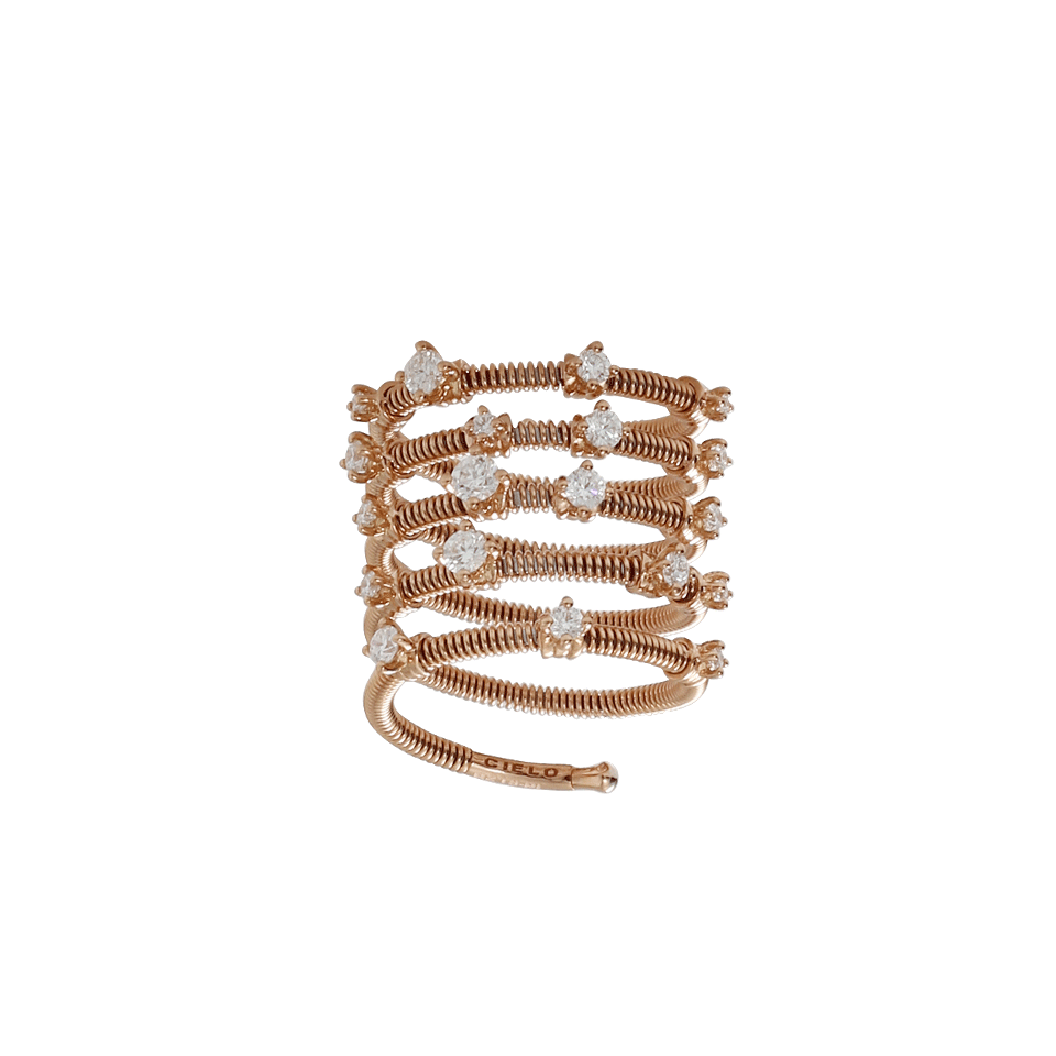 MATTIA CIELO-Rugiada Five Wrap Diamond Ring-ROSE GOLD