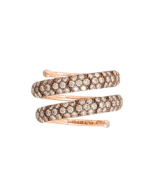 MATTIA CIELO-Rugiada Pave Diamond Wrap Ring-ROSE GOLD