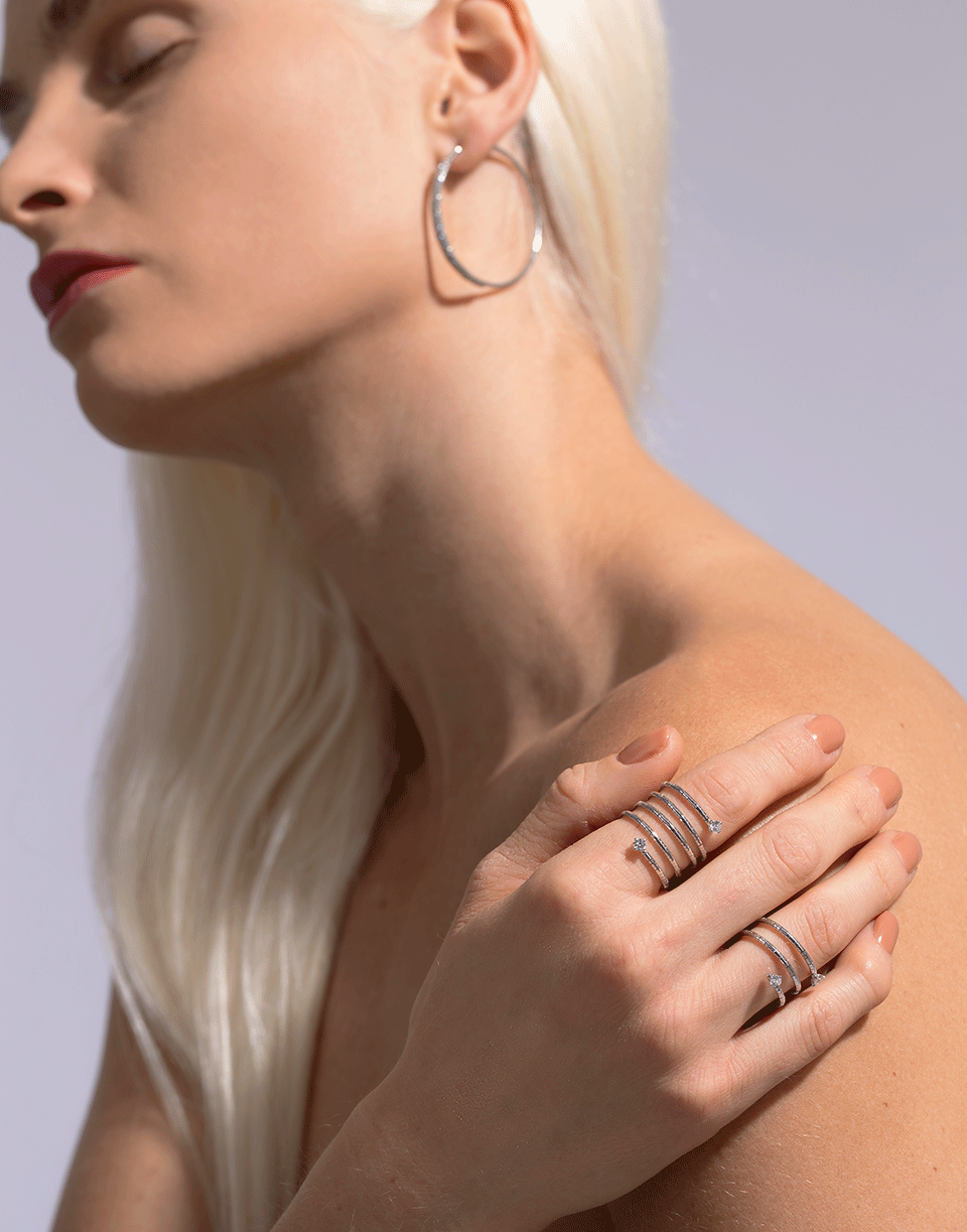 MATTIA CIELO-Rugiada Diamond End Five Wrap Ring-WHITE GOLD