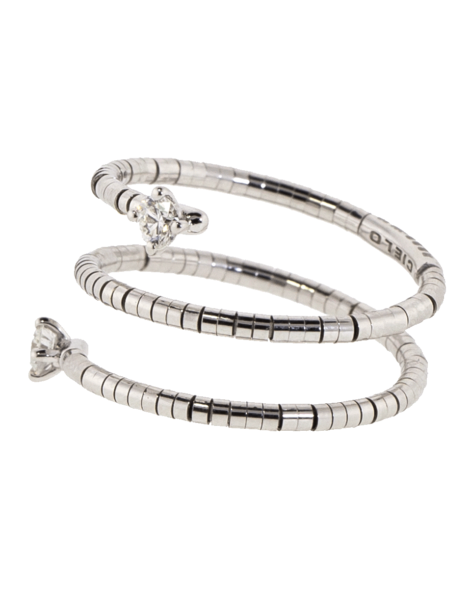 MATTIA CIELO-Rugiada Diamond End Three Wrap Ring-WHITE GOLD