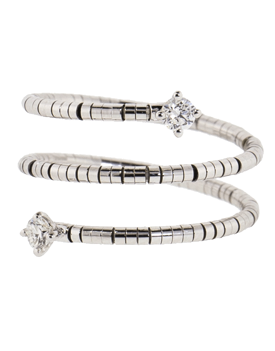 MATTIA CIELO-Rugiada Diamond End Three Wrap Ring-WHITE GOLD