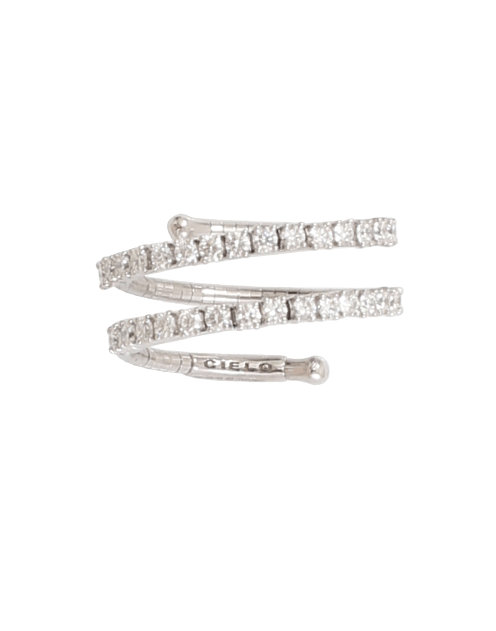 MATTIA CIELO-Rugiada Diamond Tennis Wrap Ring-WHITE GOLD
