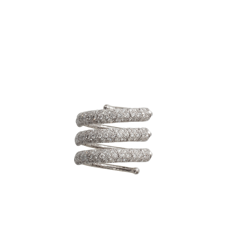 MATTIA CIELO-Rugiada Three-Circle Wrap Ring-WHITE GOLD