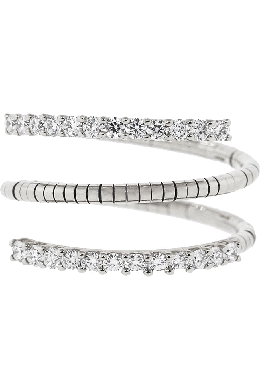 MATTIA CIELO-Rugiada 3 Wrap Diamond Pave Ring-WHITE GOLD