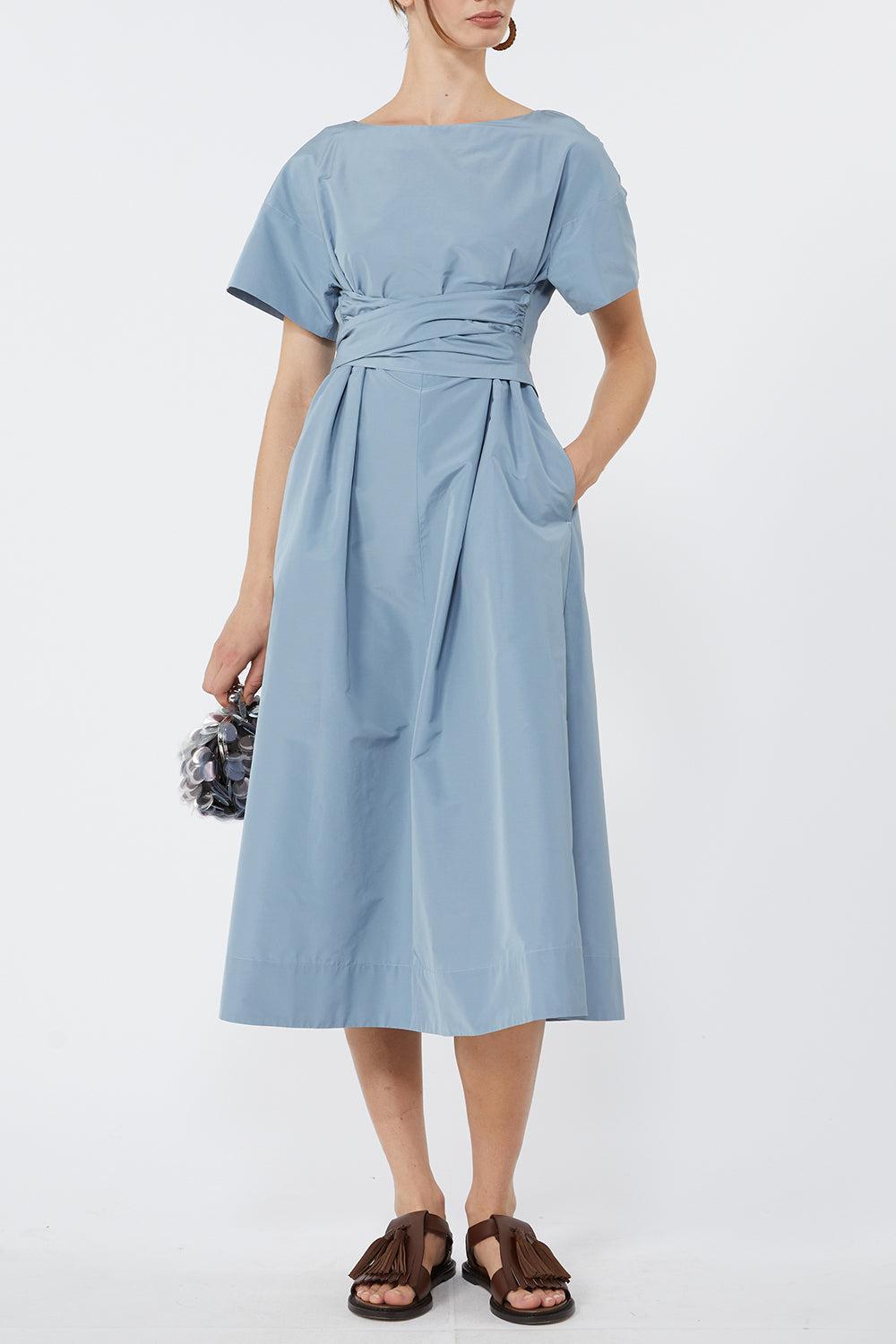 Pioppo Dress-BLUE-2-CLOTHINGDRESSCASUAL-MAX MARA