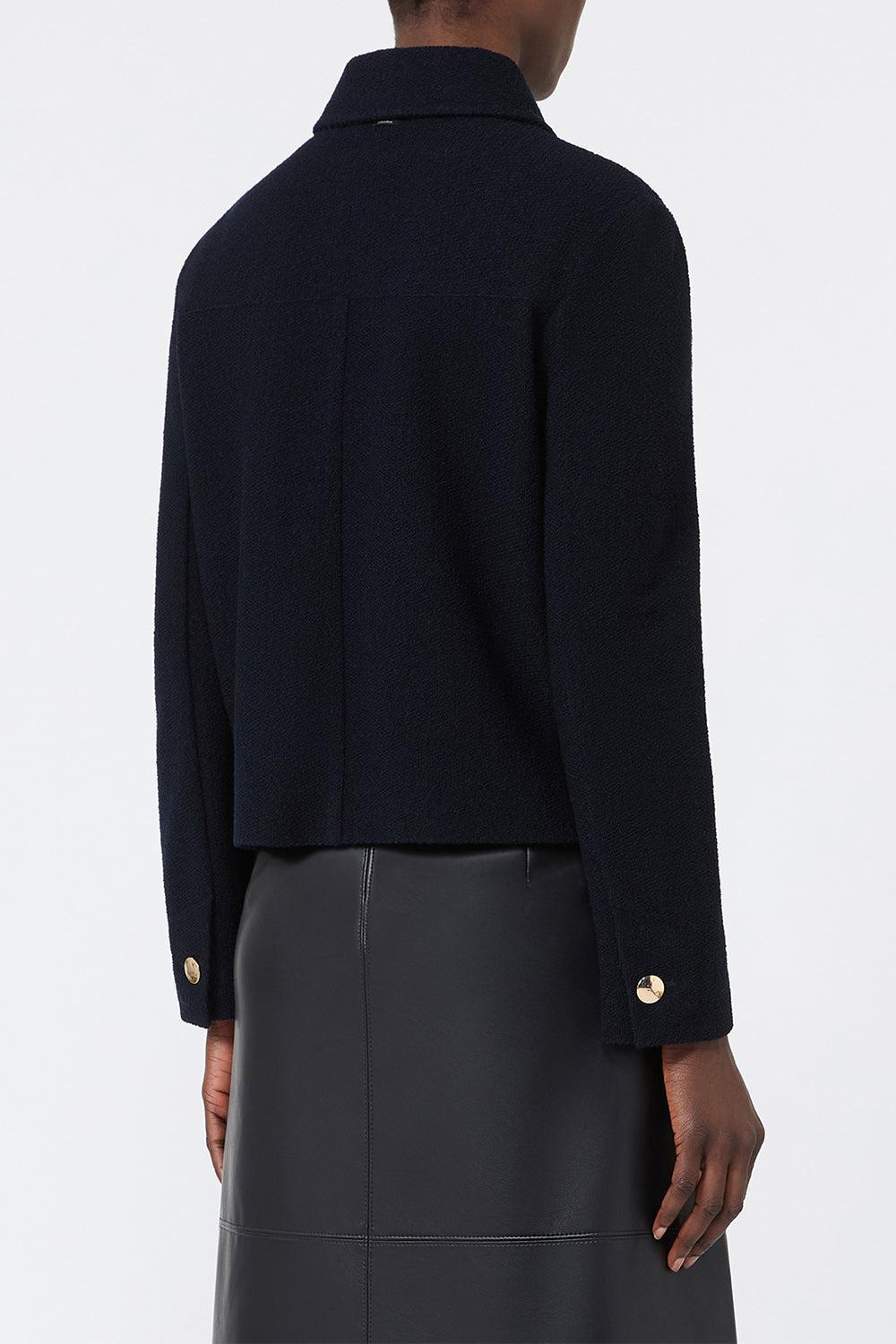 Boucle Jacket-BLUE-XS-CLOTHINGJACKETCASUAL-MAX MARA