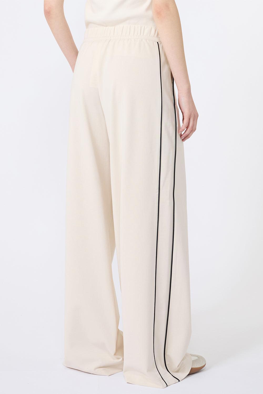 Tie Waist Trouser-CREAM-XS-CLOTHINGPANTWIDE LEG-MAX MARA
