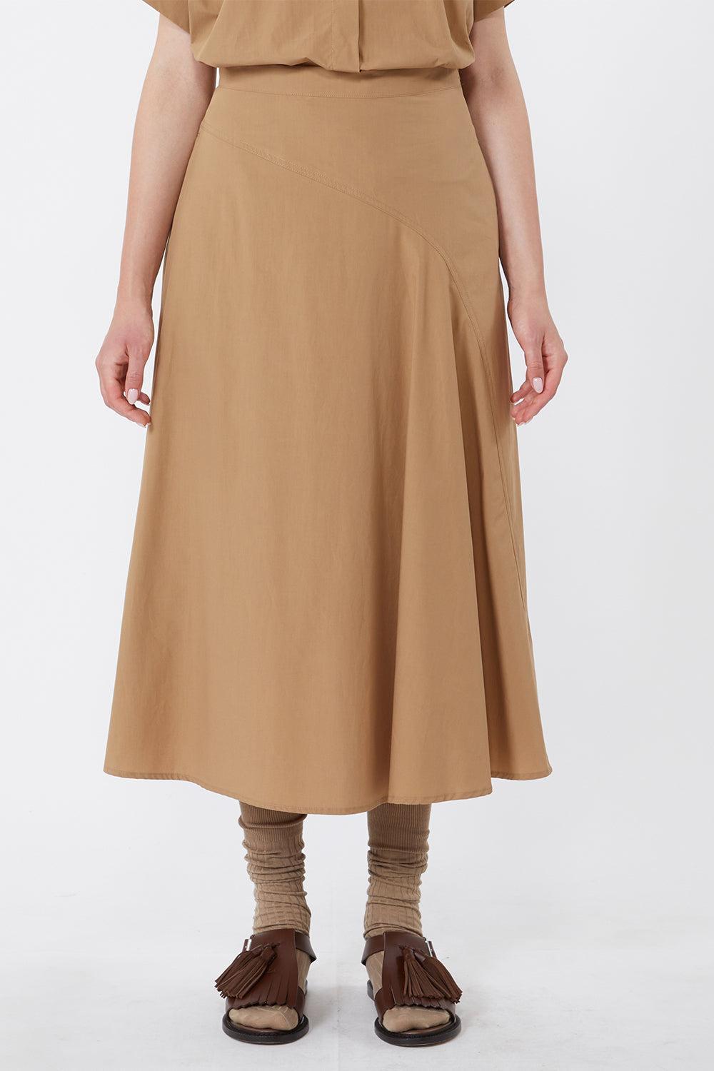 Zattera Skirt-BROWN-2-CLOTHINGSKIRTMIDI-MAX MARA
