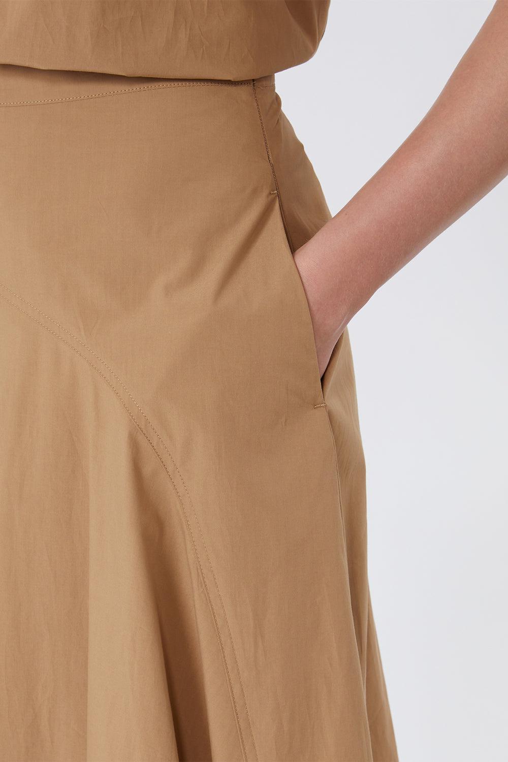Zattera Skirt-BROWN-2-CLOTHINGSKIRTMIDI-MAX MARA