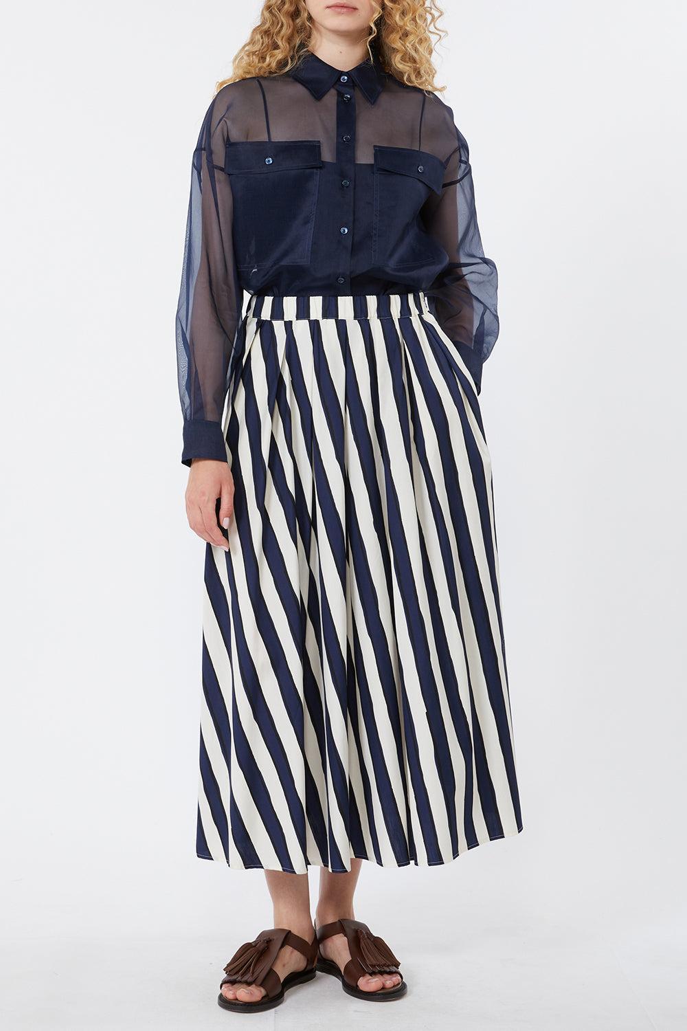 Colomba Blouse-BLUE-2-CLOTHINGTOPBLOUSE-MAX MARA