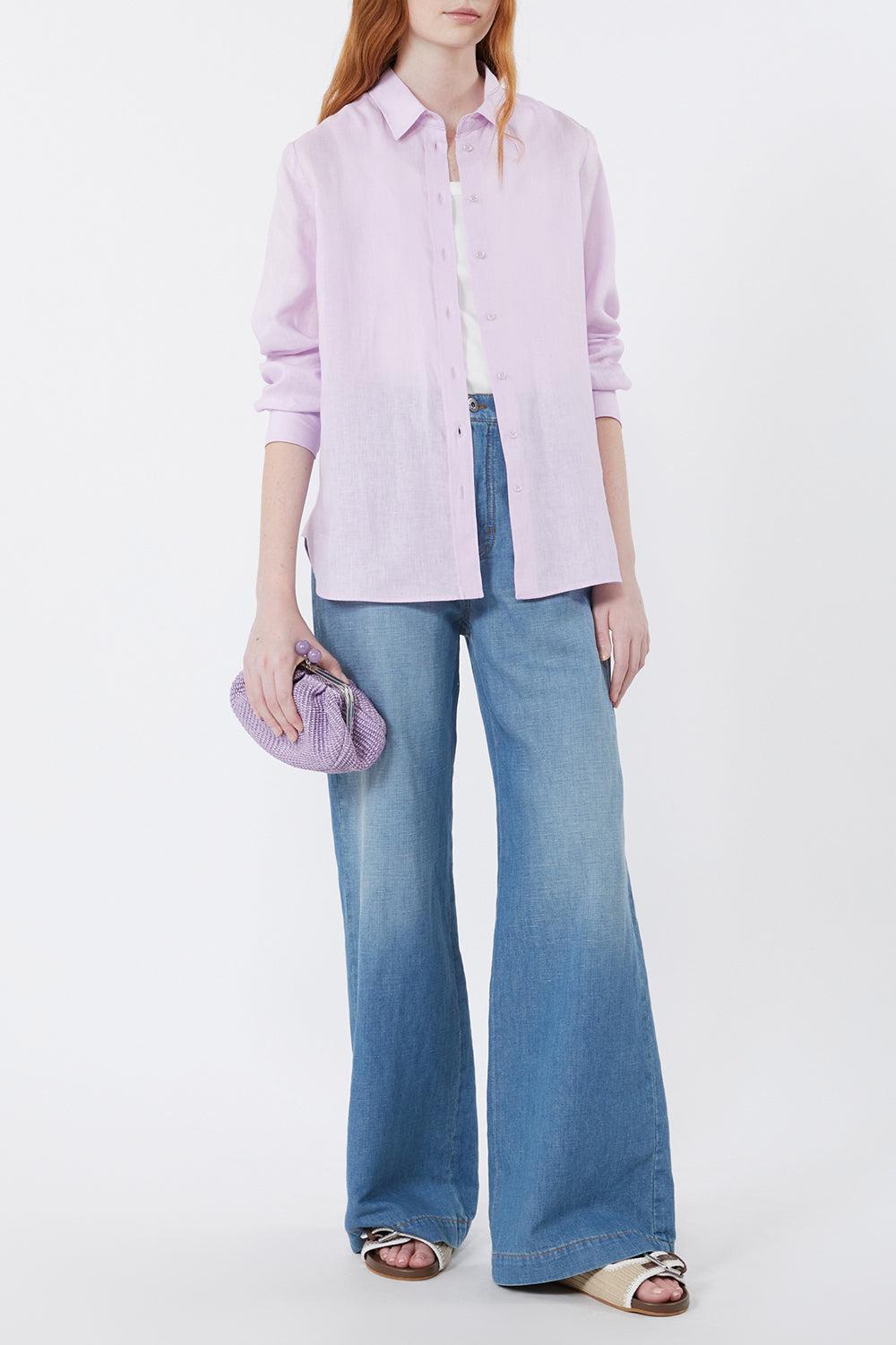 Werner Shirt - Lilac-PURPLE-2-CLOTHINGTOPBLOUSE-MAX MARA