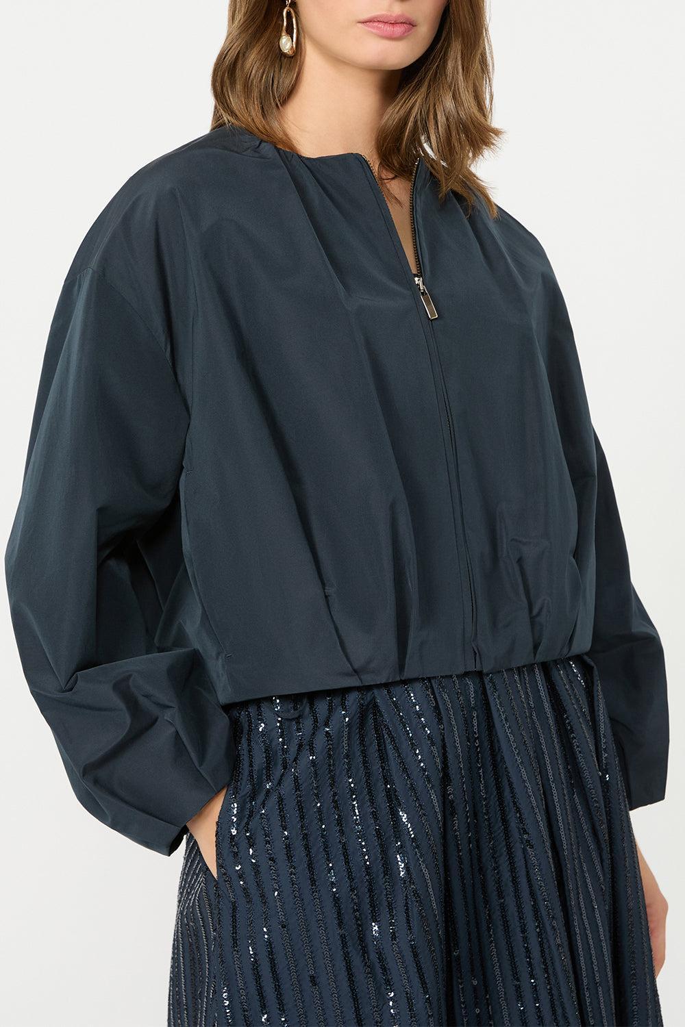 Zip Up Jacket-BLUE-2-CLOTHINGTOPKNITS-MAX MARA