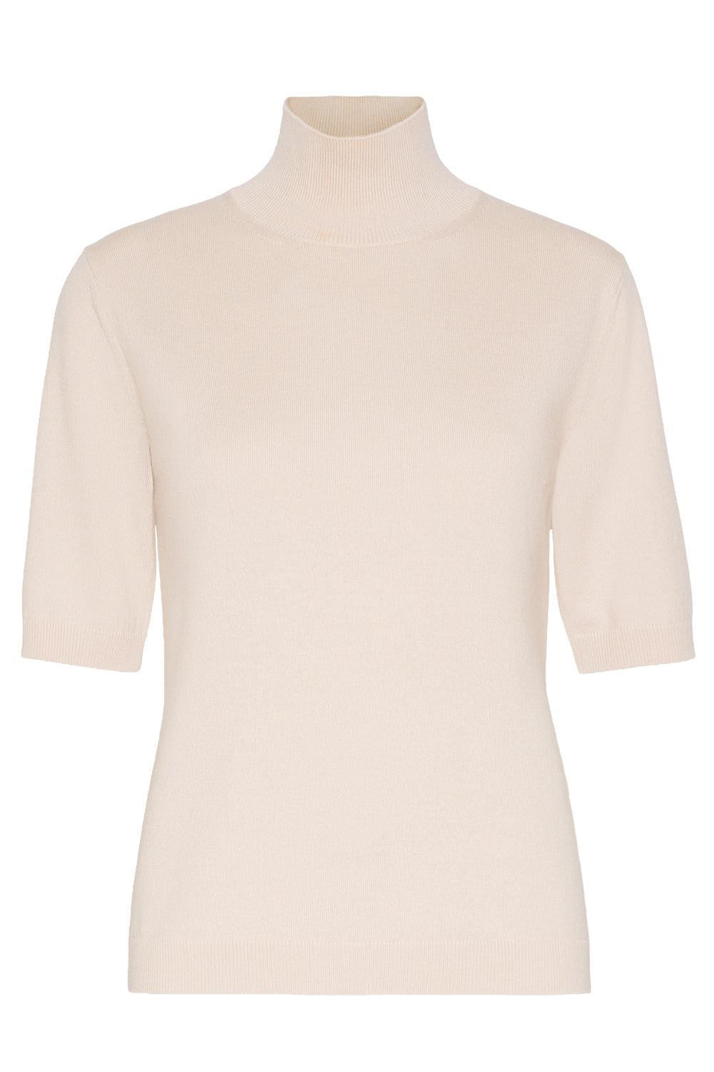 Mock Neck Top-CREAM-XS-CLOTHINGTOPKNITS-MAX MARA