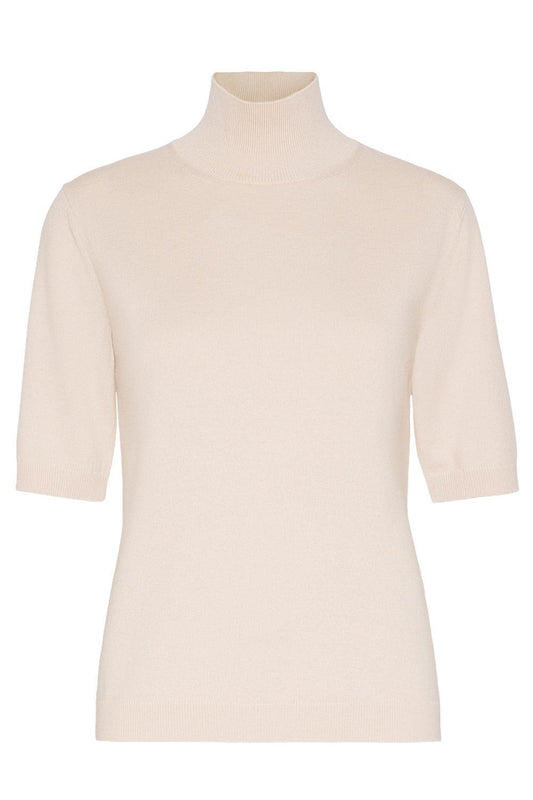 Mock Neck Top-CREAM-XS-CLOTHINGTOPKNITS-MAX MARA
