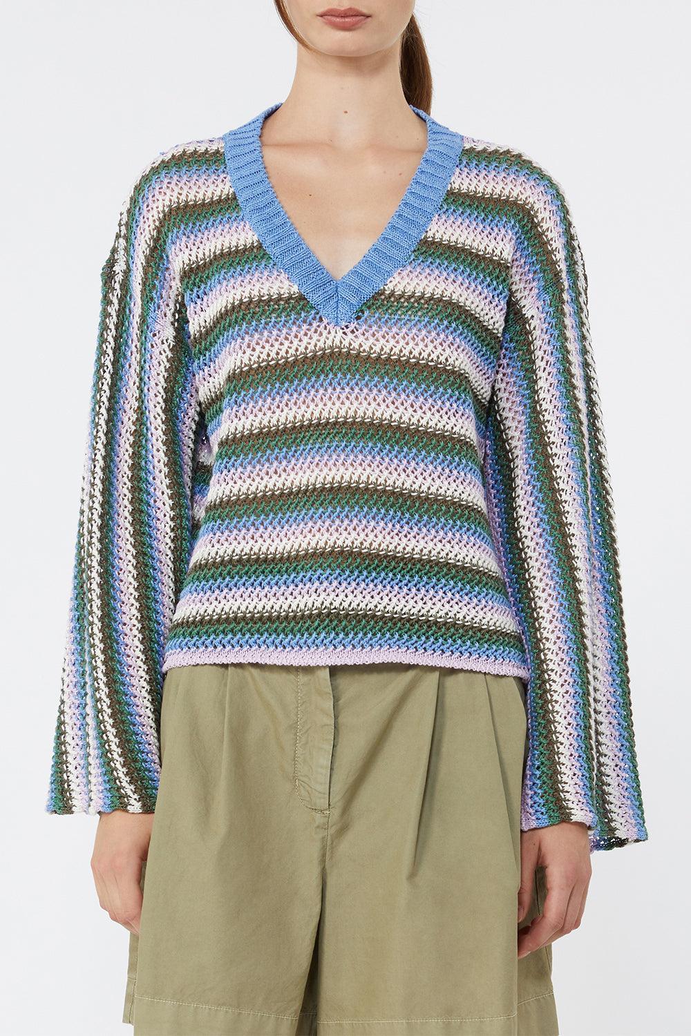 Epica Sweater-BLUE-XS-CLOTHINGTOPSWEATER-MAX MARA