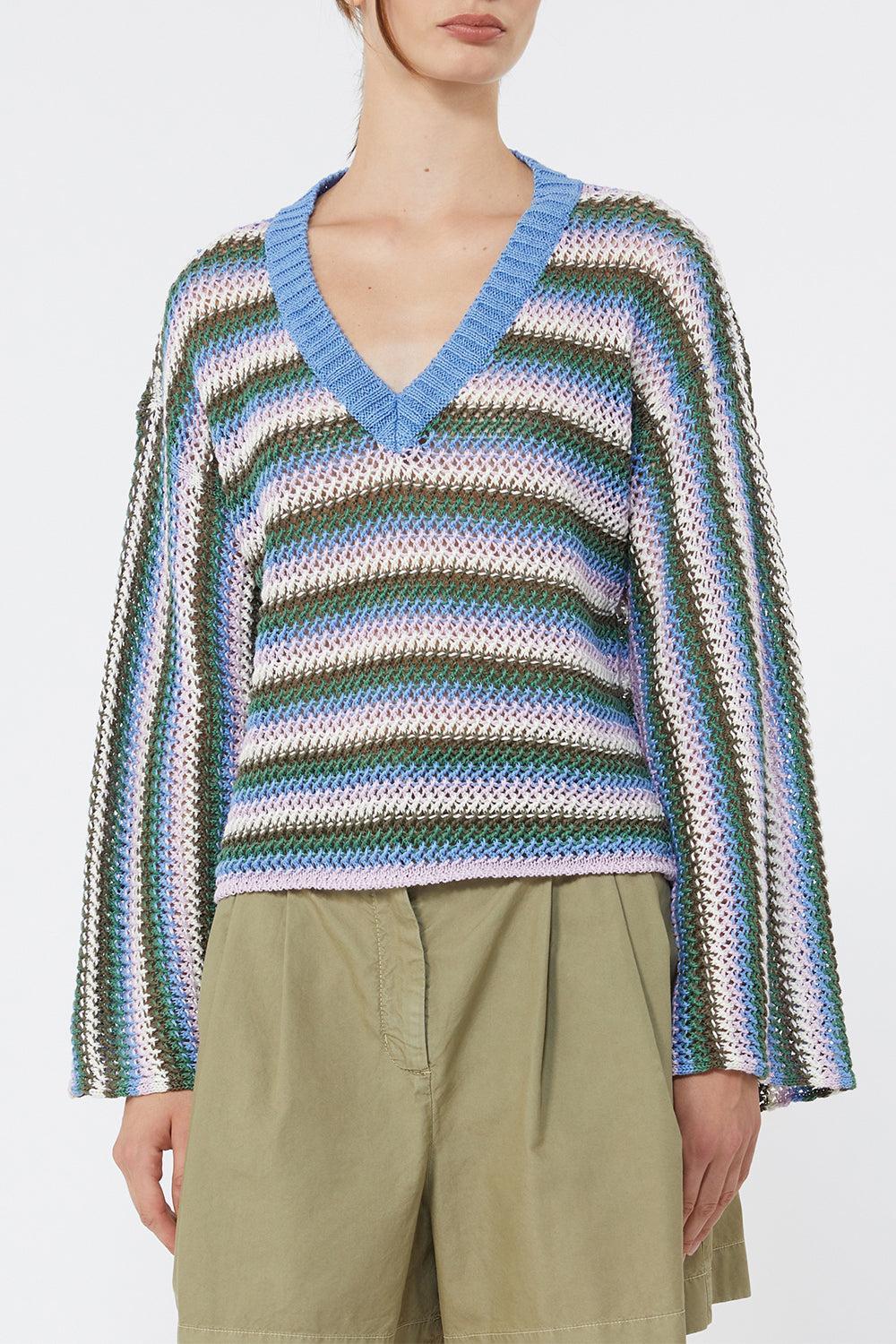 Epica Sweater-BLUE-XS-CLOTHINGTOPSWEATER-MAX MARA
