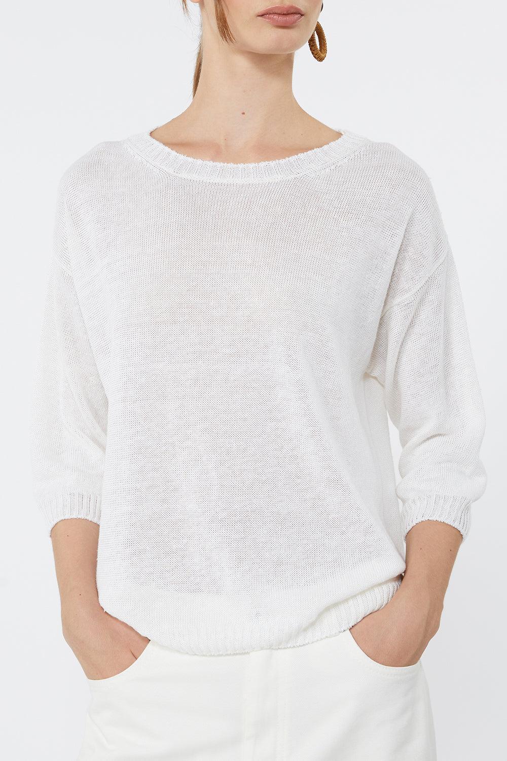 Cannone Sweater-WHITE-XS-CLOTHINGTOPSWEATER-MAX MARA