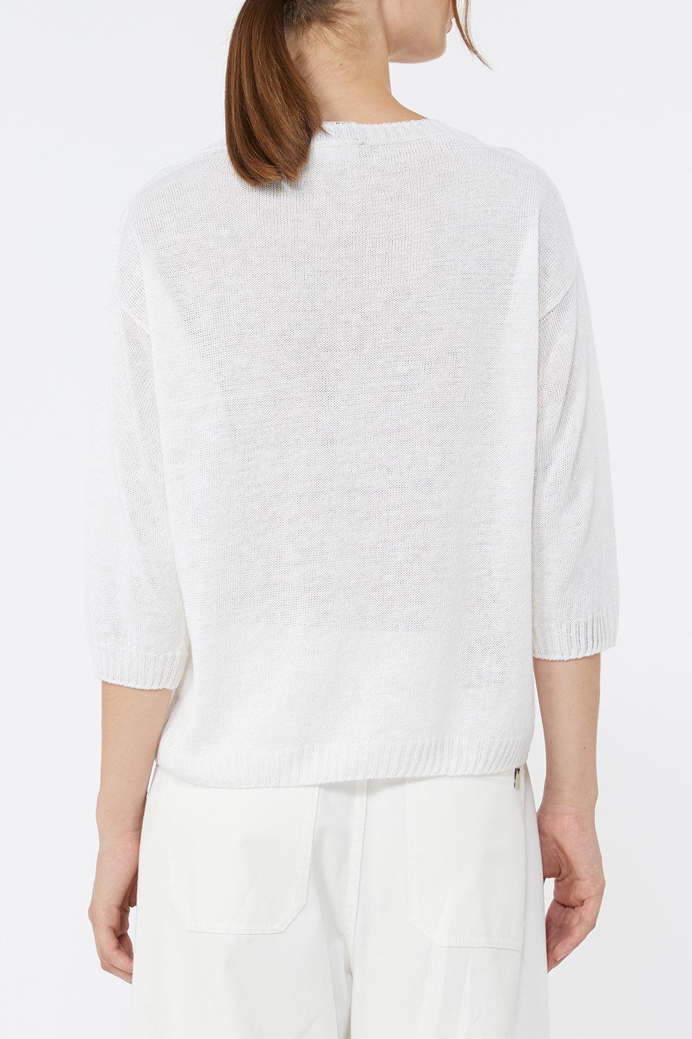 Cannone Sweater-WHITE-XS-CLOTHINGTOPSWEATER-MAX MARA