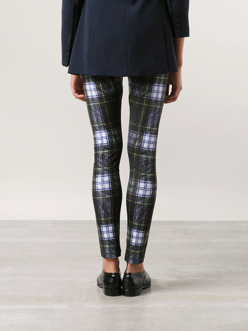 McQ by Alexander McQueen-Printed Plaid Leggings-