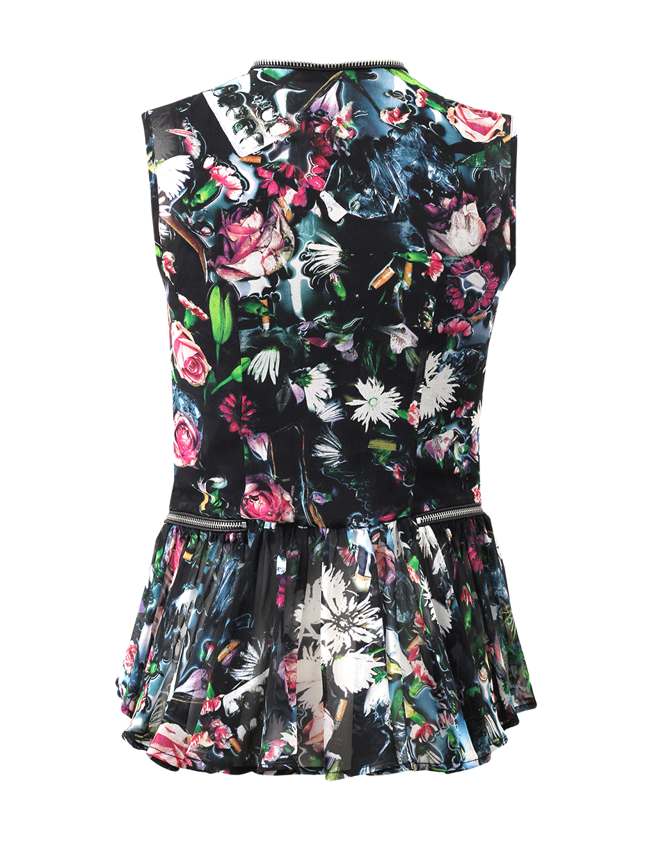 McQ by Alexander McQueen-Smocked Peplum Top-