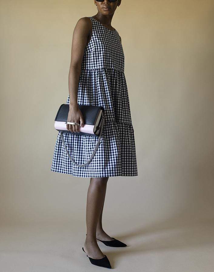 MDS STRIPES-Sleeveless Peasant Dress-