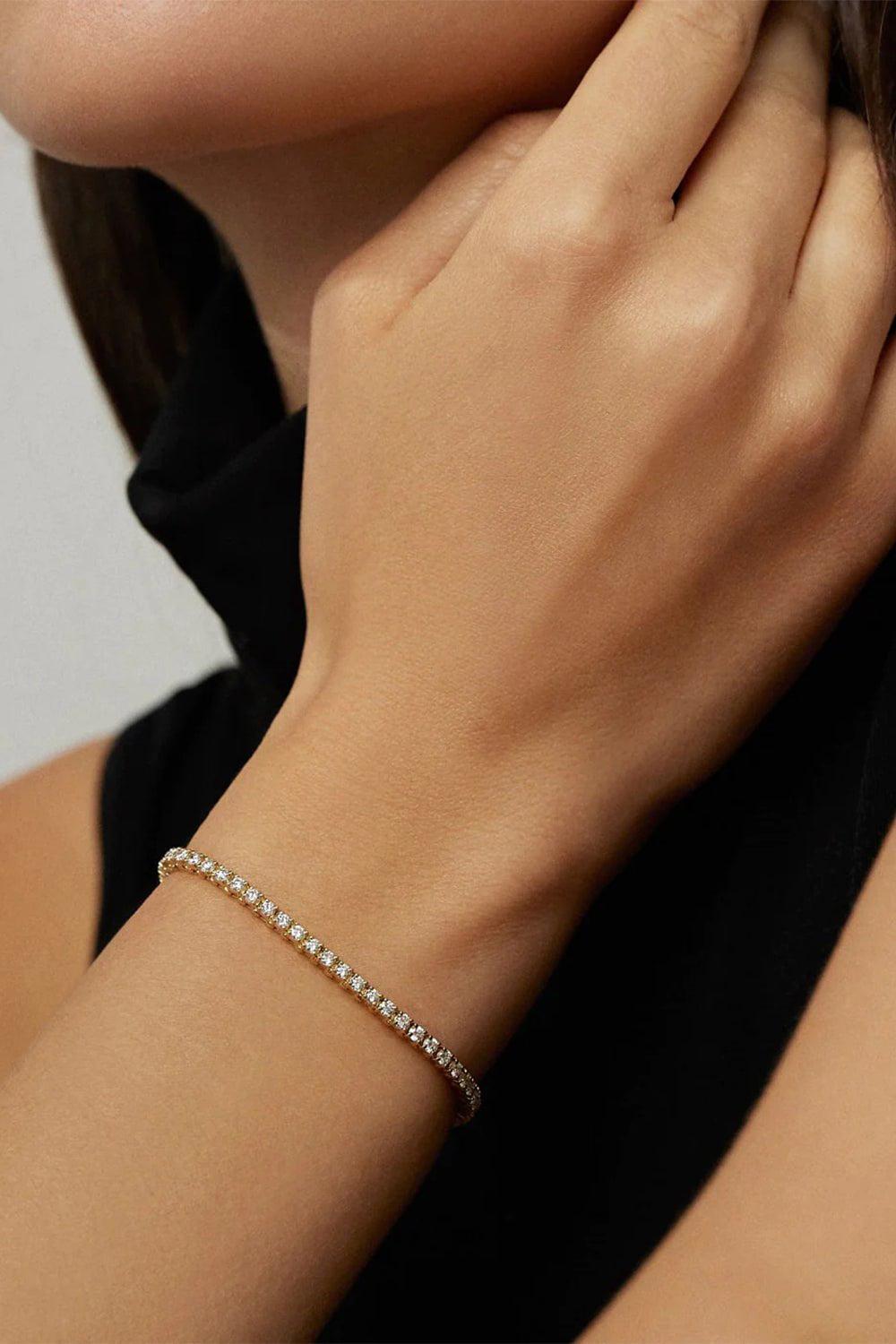 MELISSA KAYE-Lennox Tennis Bracelet - White Gold-WHITE GOLD