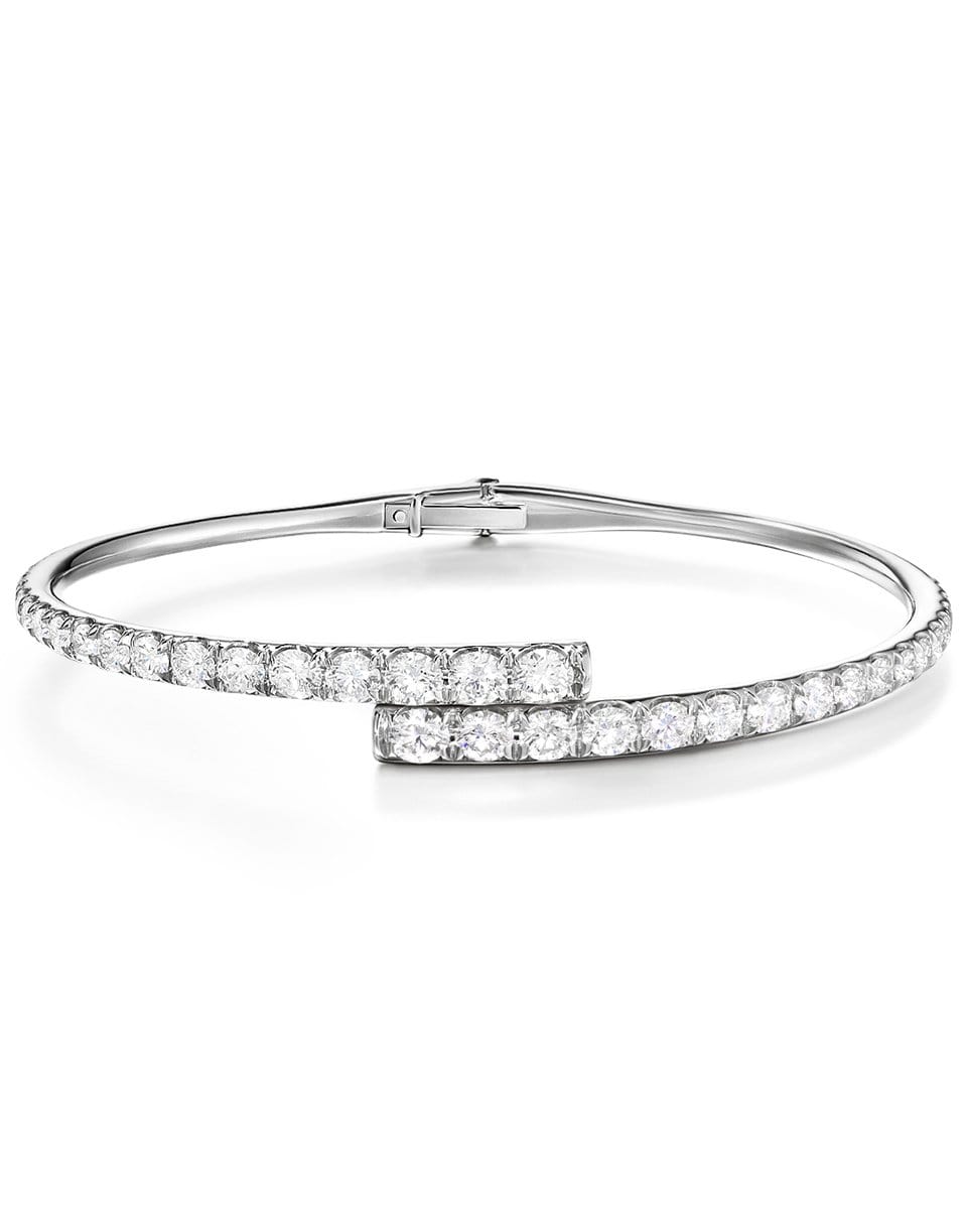MELISSA KAYE-Lola Diamond Cuff Bracelet-WHITE GOLD