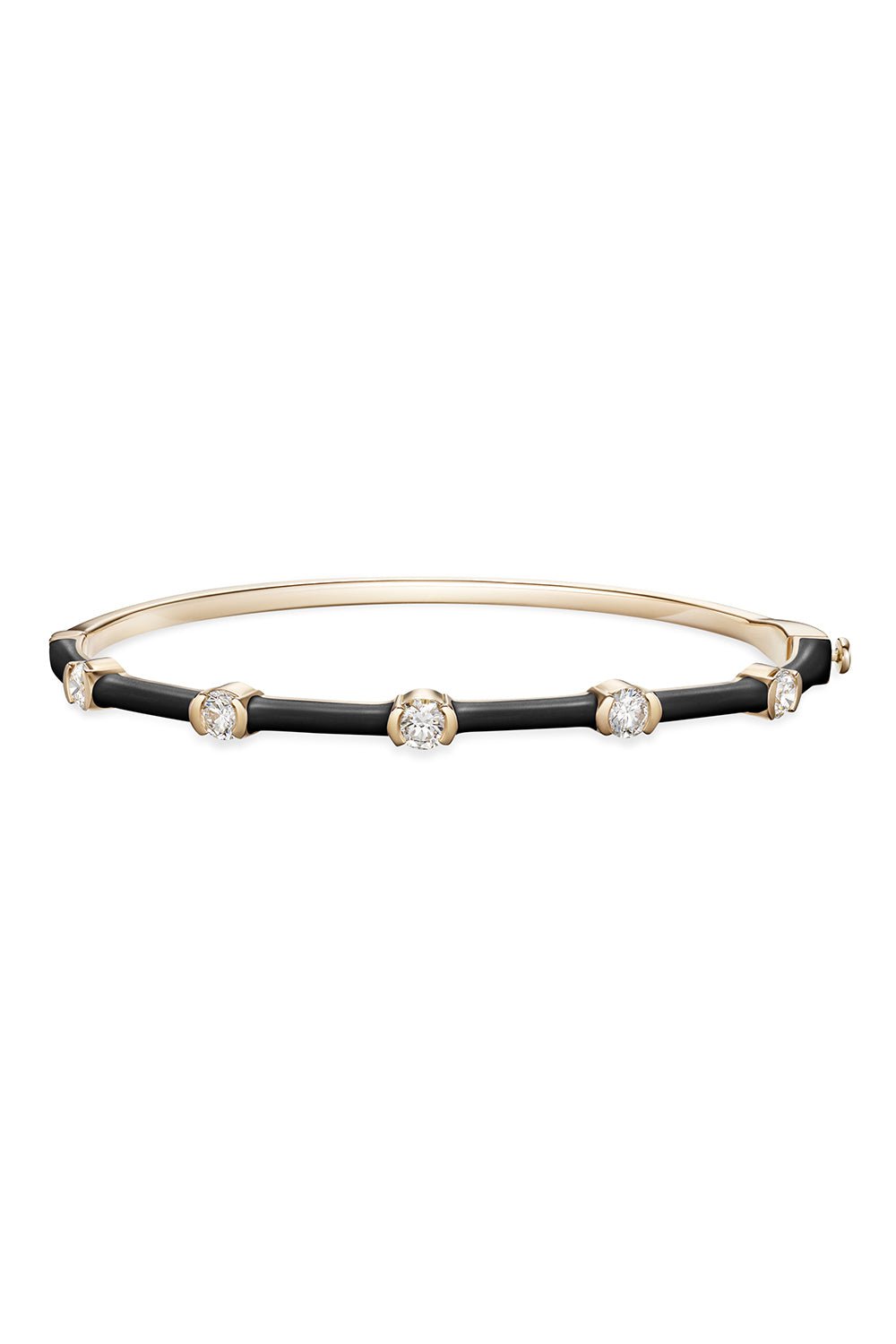 MELISSA KAYE-Black Zea Cuff-YELLOW GOLD