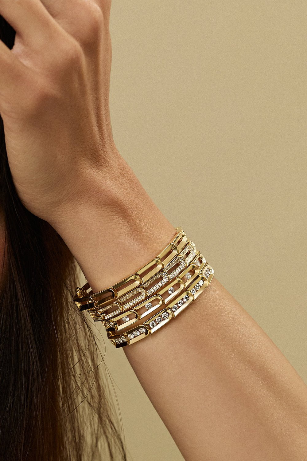 MELISSA KAYE-Diamond Kira Bracelet-YELLOW GOLD