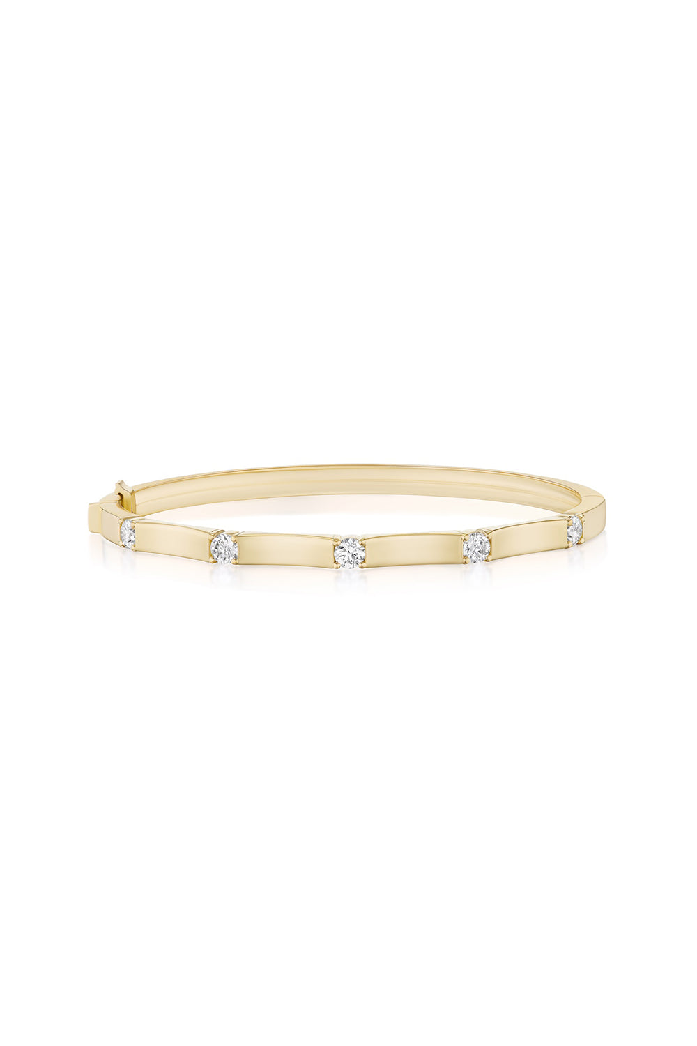 Diamond Station Honey Cuff Bracelet-YELLOW GOLD-JEWELRYFINE JEWELBRACELET O-MELISSA KAYE