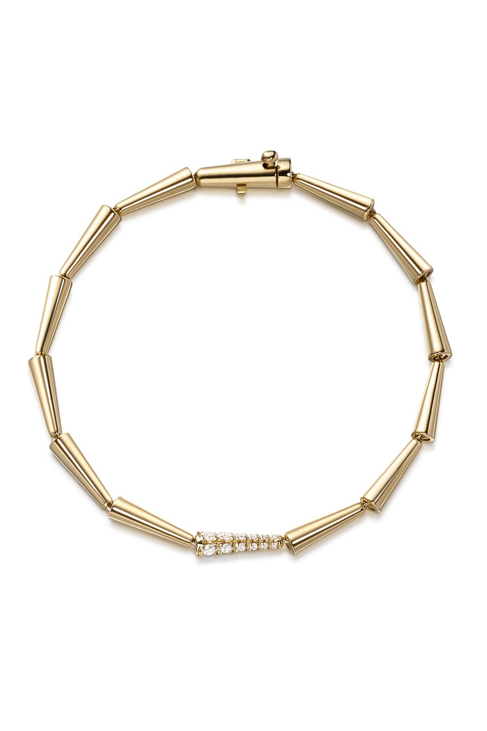 MELISSA KAYE-Lola Linked Bracelet-YELLOW GOLD