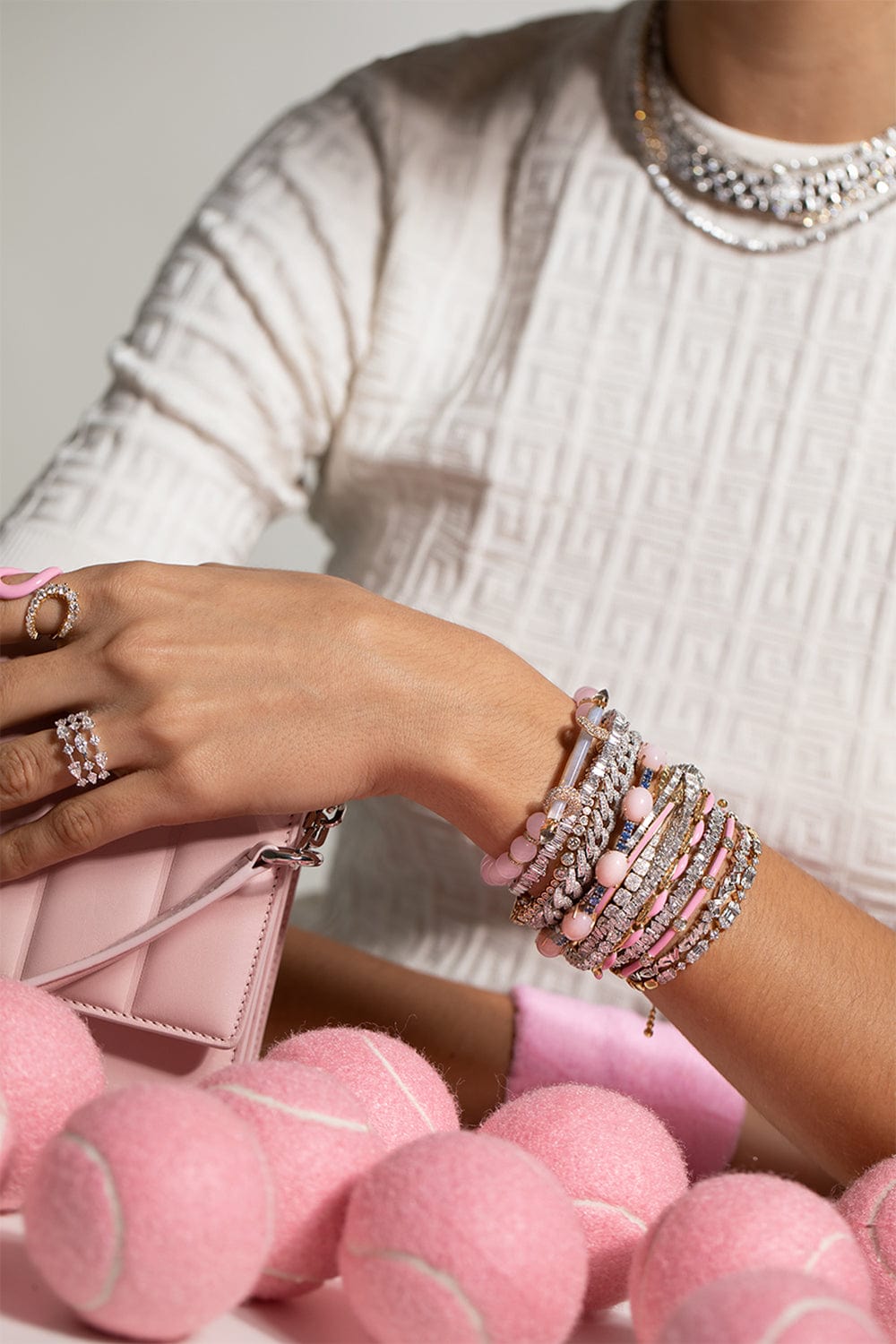 MELISSA KAYE-Marissa Pink Lenox Bracelet-YELLOW GOLD