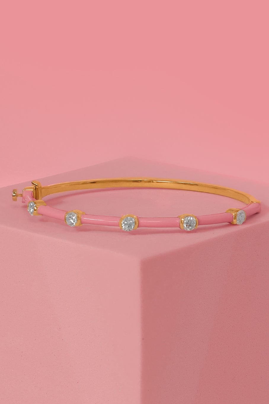 MELISSA KAYE-Marissa Pink Zea Cuff-YELLOW GOLD