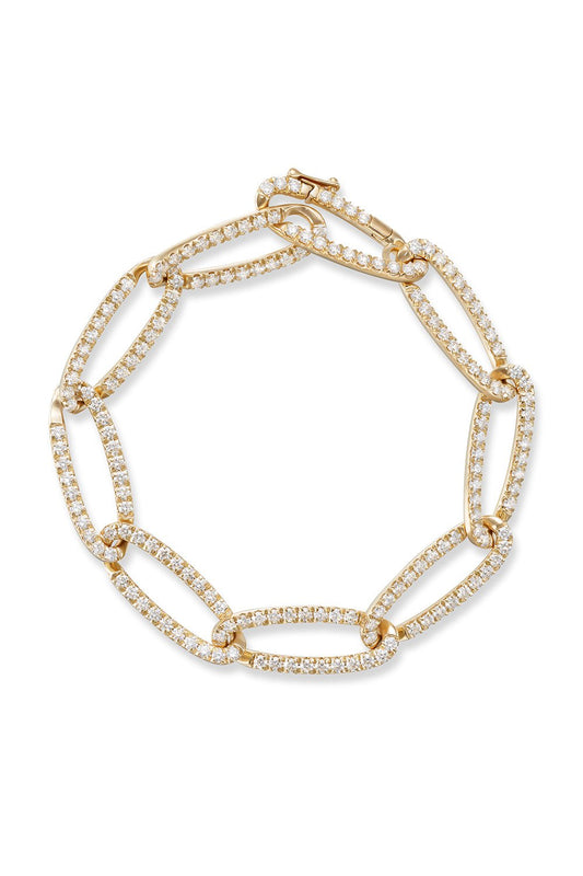 MELISSA KAYE-Medium Lulu Link Bracelet-YELLOW GOLD
