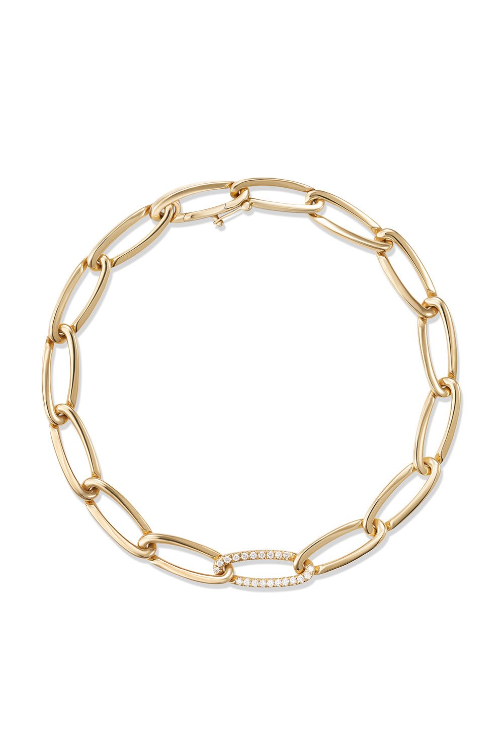 MELISSA KAYE-Small Lulu Diamond Link Bracelet-YELLOW GOLD