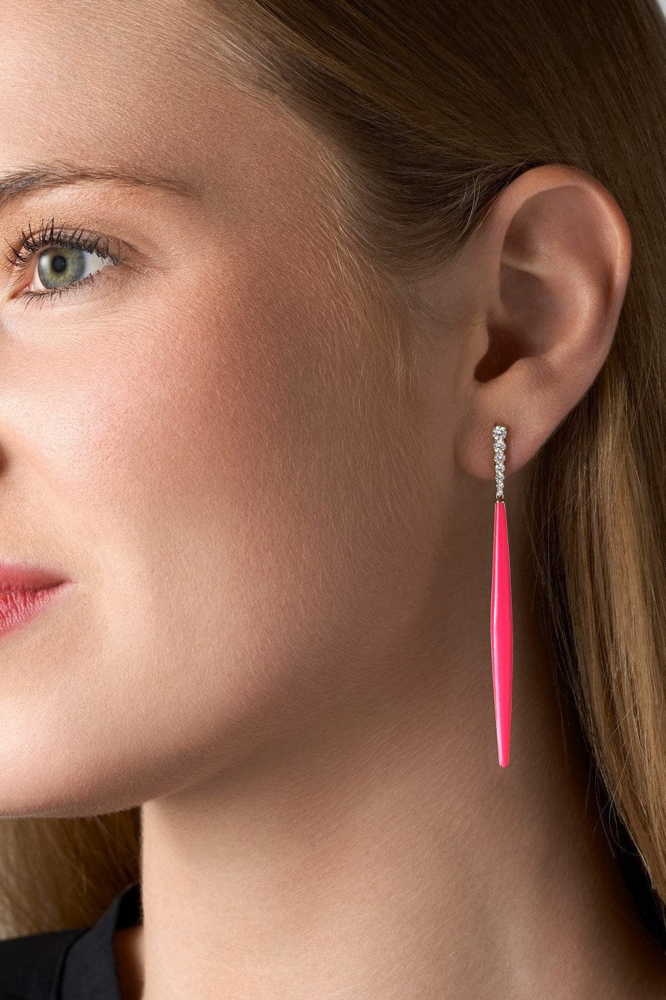 MELISSA KAYE-Marissa Pink Aria Stiletto Earrings-