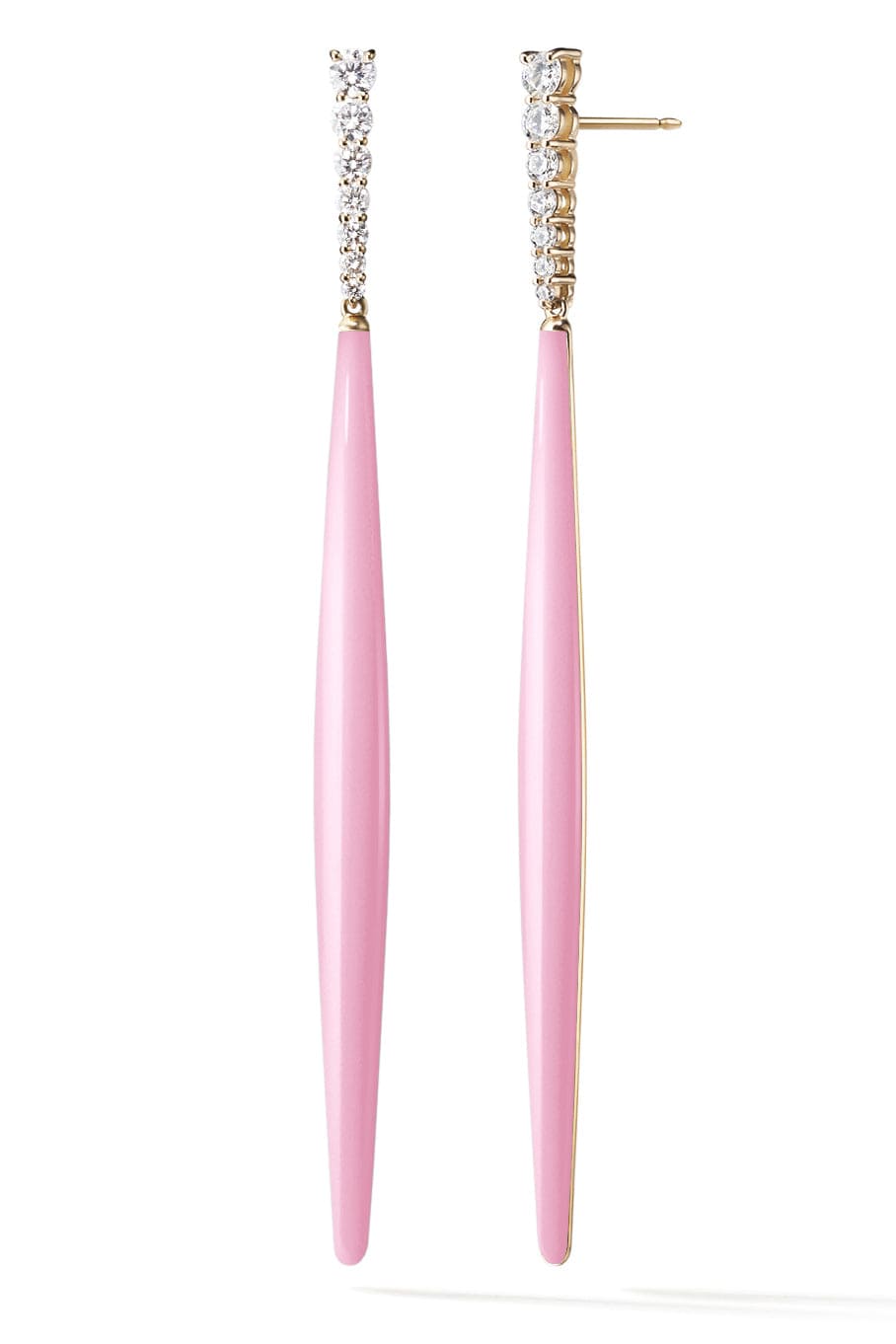 MELISSA KAYE-Marissa Pink Aria Stiletto Earrings-