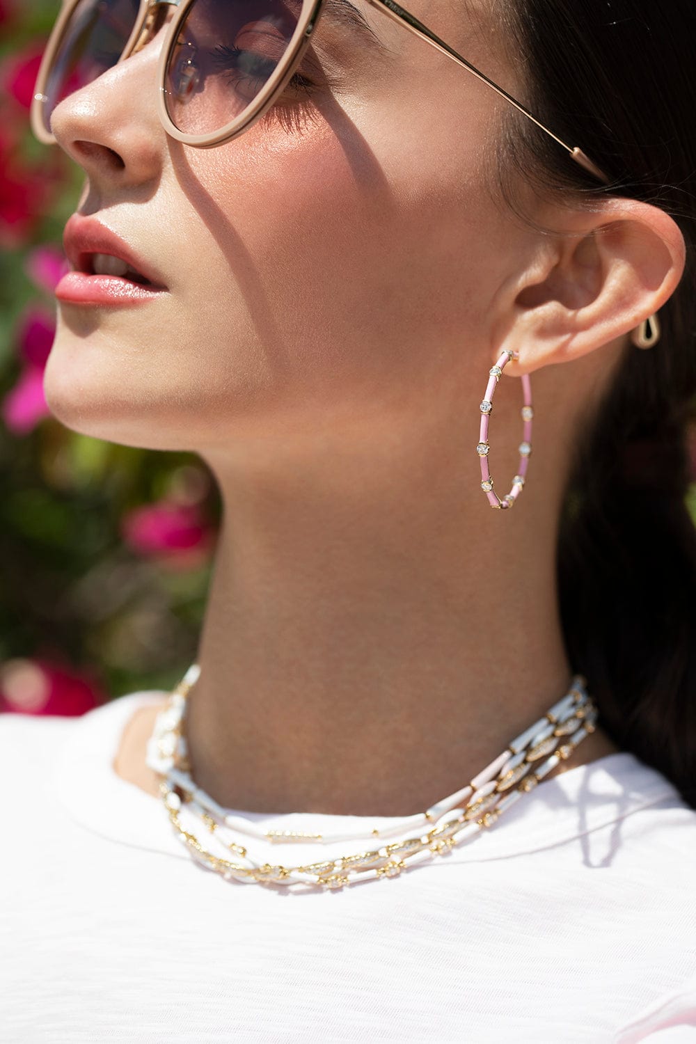 MELISSA KAYE-Marissa Pink Zea Hoops-