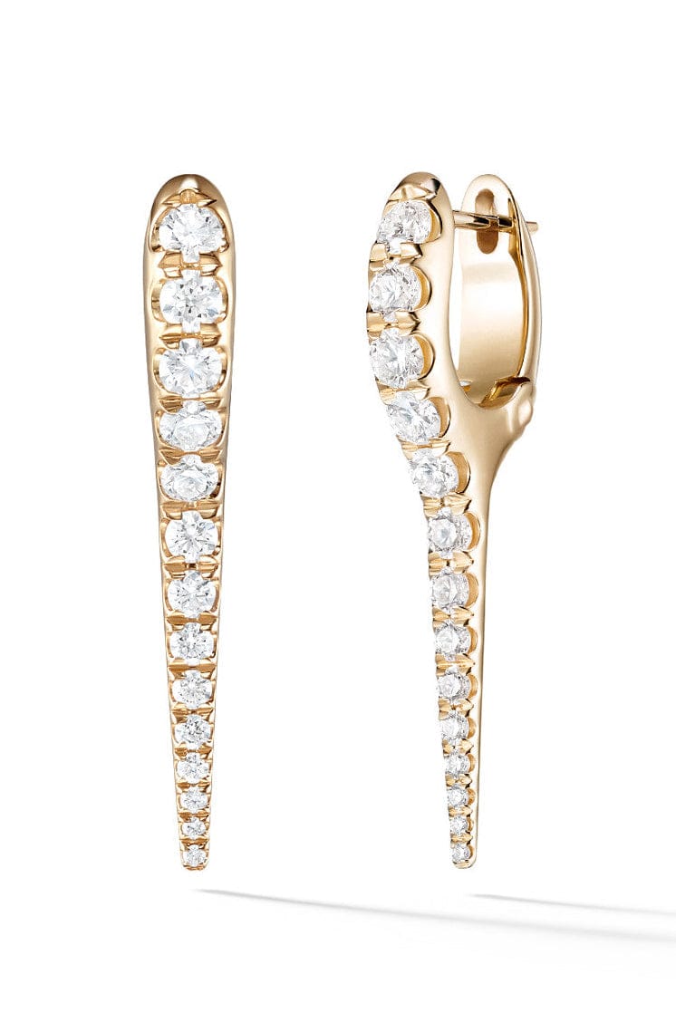 MELISSA KAYE-Small Lola Needle Earrings-ROSE GOLD