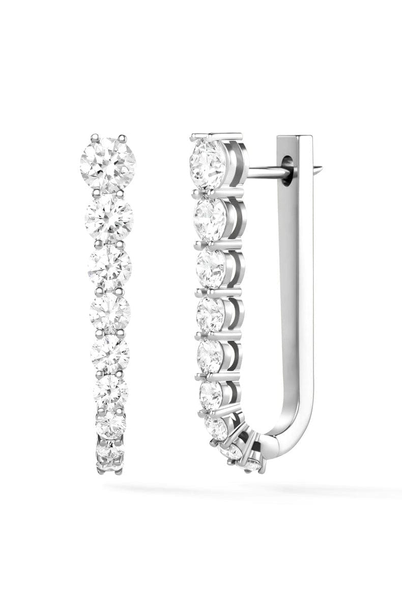 MELISSA KAYE-Aria U Hoop-WHITE GOLD