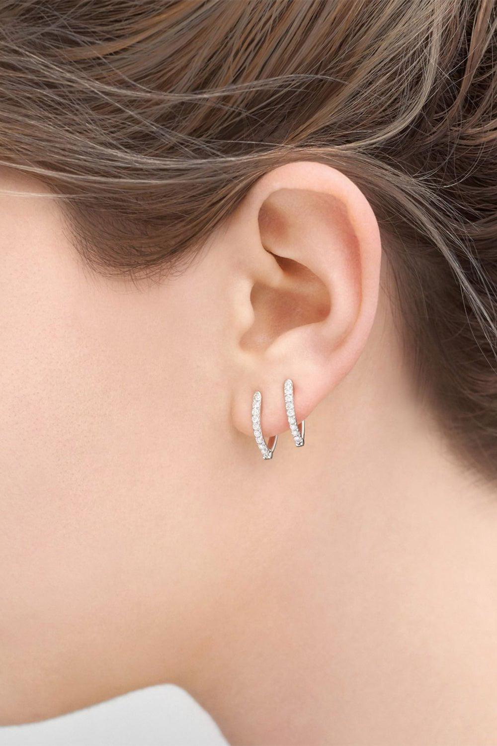MELISSA KAYE-Christina Small Earrings-WHITE GOLD