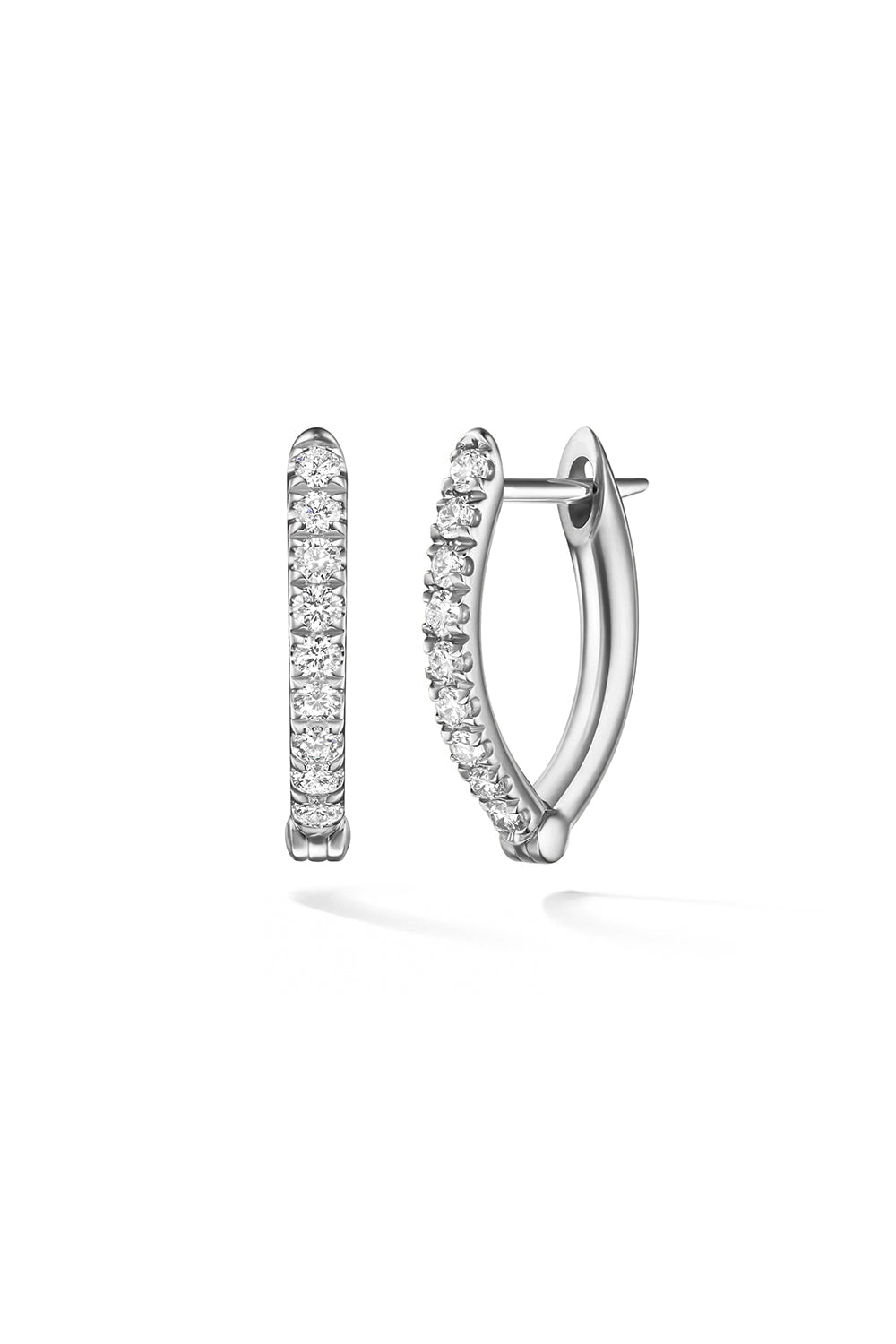 MELISSA KAYE-Christina Small Earrings-WHITE GOLD